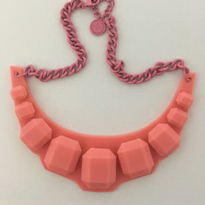 Pink Rubber Statement Necklace